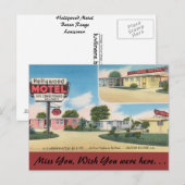 Louisiana, Hollywood Motel, Baton Rouge Postkarte (Vorne/Hinten)