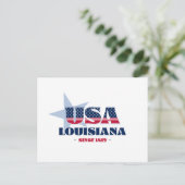 Louisiana in Rot, Weiß und Blau Postkarte (Stehend Vorderseite)