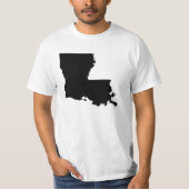 Louisiana in Schwarz und Weiß T-Shirt (Vorderseite)