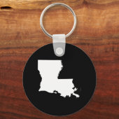 Louisiana in Weiß und Schwarz Schlüsselanhänger (Vorderseite)