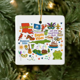 Louisiana Individuelle Familienreise Weihnachten Keramikornament
