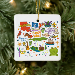 Louisiana Individuelle Familienreise Weihnachten Keramikornament