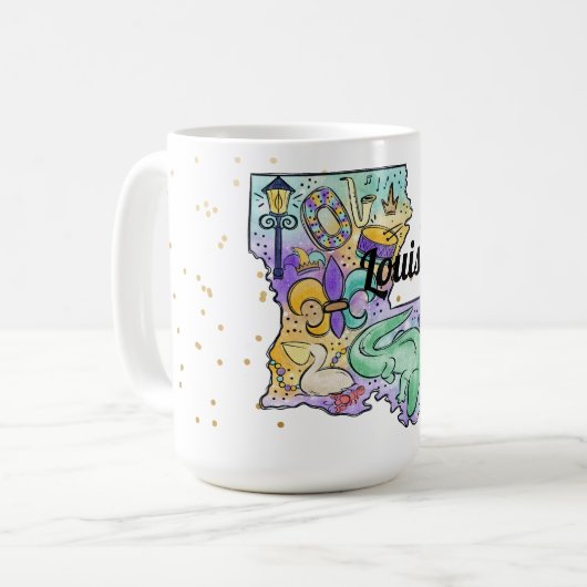 Louisiana Kaffeetasse (Vorderseite Links)