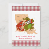 Louisiana Karte Crawfish Boil Kinderdusche Einladu (Rückseite)