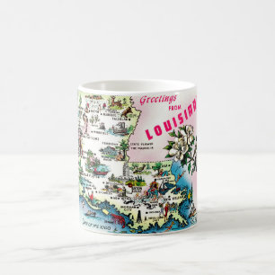 Louisiana-Karten-Tasse Kaffeetasse