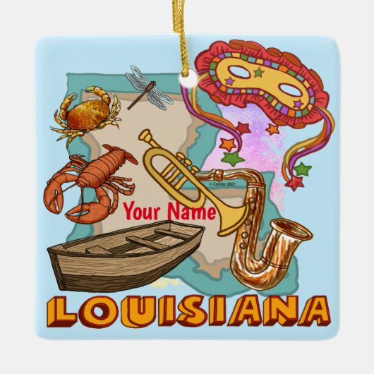 Louisiana Keramikornament (Vorderseite)
