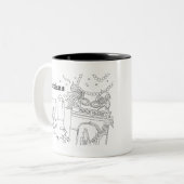 Louisiana Kunst, Dichtung und Musik Zweifarbige Tasse (Vorderseite Links)