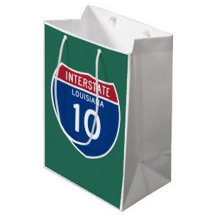 Louisiana-LA I-10 Autobahn-Schild - Mittlere Geschenktüte
