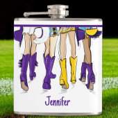 Louisiana Ladys Fashion Cowboy Boot Lila Gelb Flachmann