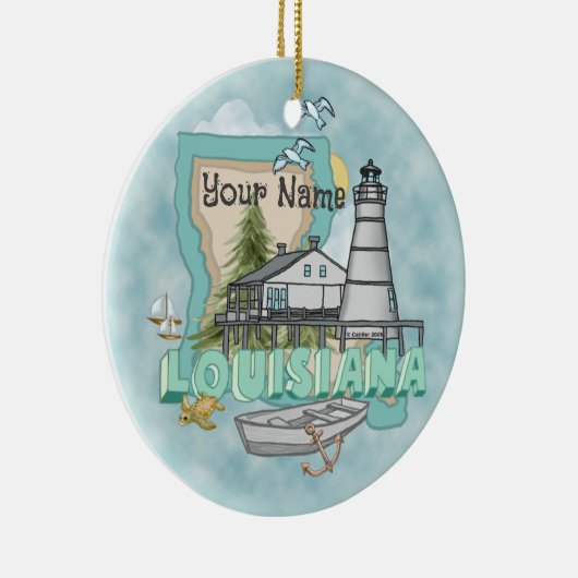 Louisiana Lighthouse Keramik Ornament (Rechts)
