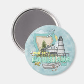 Louisiana Lighthouse-Magnet Magnet (Vorderseite/Rückseite)
