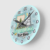 Louisiana Lighthouse Runde Wanduhr (Winkel)