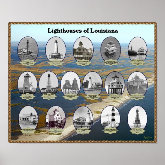 Louisiana Lighthouses Poster (Vorne)