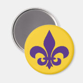 Louisiana Lilie Lila Gold Magnet (Vorderseite/Rückseite)