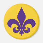 Louisiana Lilie Lila Gold Magnet (Vorne)