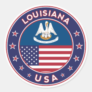 Louisiana, Louisiana Telefonzelle, Aufkleber, Tasc Runder Aufkleber