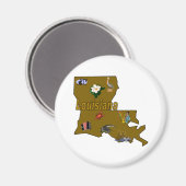 Louisiana Magnet (Vorderseite/Rückseite)