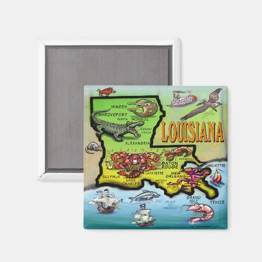 Louisiana Magnet (Vorderseite/Rückseite)