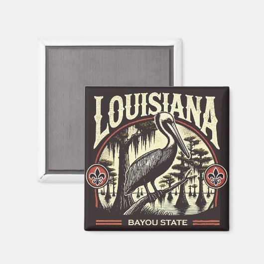 Louisiana Magnet (Vorderseite/Rückseite)