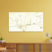 Louisiana Map Leinwanddruck (Insitu (Wohnzimmer))