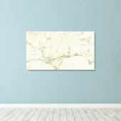 Louisiana Map Leinwanddruck (Insitu (Holzboden))