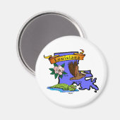 Louisiana Map Magnet (Vorderseite/Rückseite)
