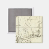 Louisiana Map Magnet (Vorderseite/Rückseite)