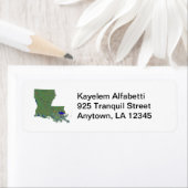 Louisiana Map Rücksendeadresse (Insitu)