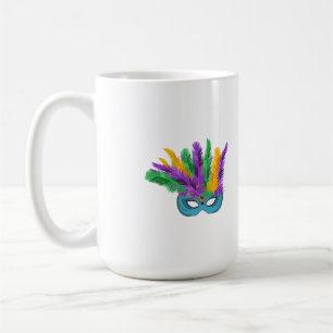 Louisiana Mardi Gras Holiday Feathered Mask Kaffeetasse