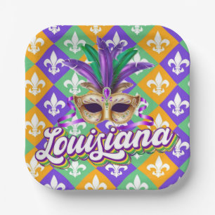 Louisiana Mardi Gras Mask Lilie Pappteller