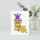 Louisiana Mardi Gras Postkarte (Stehend Vorderseite)
