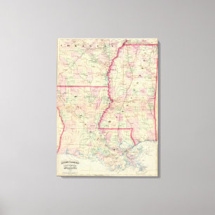 Louisiana, Mississippi Leinwanddruck