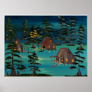 Louisiana Mitternacht Nachbarn Poster