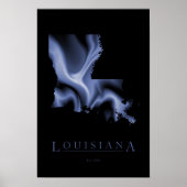 Louisiana Modern Map Poster (Vorne)