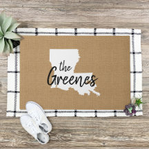 Louisiana Monogram Staat Doormat