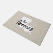 Louisiana Monogram Staat Doormat Fußmatte (Schrägansicht)