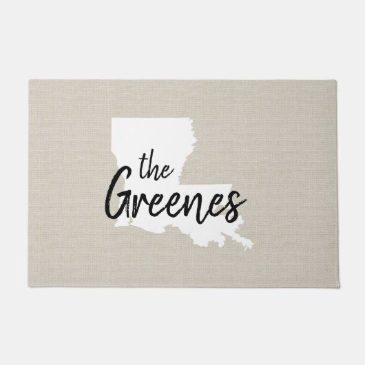 Louisiana Monogram Staat Doormat Fußmatte (Vorderseite)