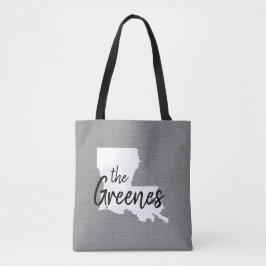 Louisiana Monogram Staaten Tote Bag Tasche