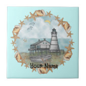 Louisiana Muscheln Lighthouse Tile Fliese (Vorderseite)