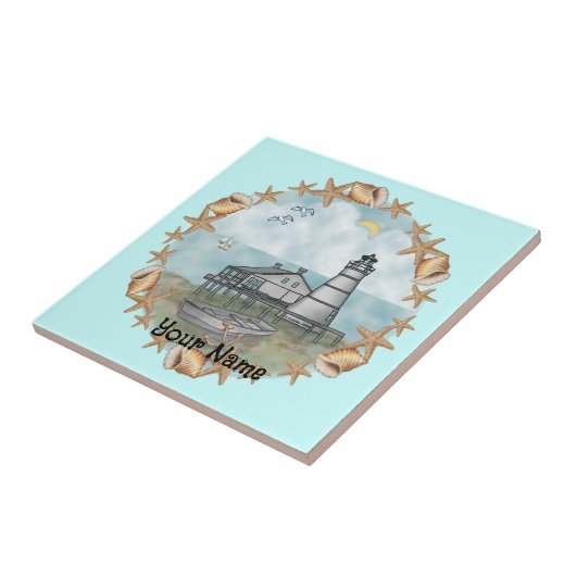 Louisiana Muscheln Lighthouse Tile Fliese (Seite)