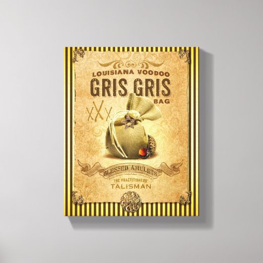Louisiana New Orleans Gris Gris Voodoo Bag Leinwanddruck (Vorderseite)