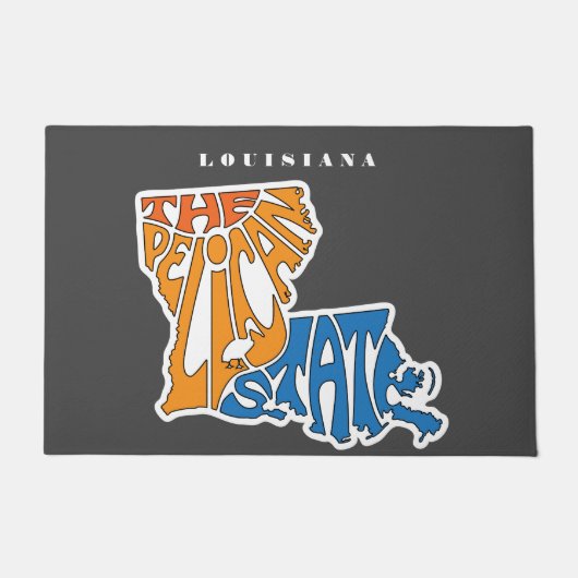 Louisiana Nickname Word Art Art Fußmatte (Vorderseite)