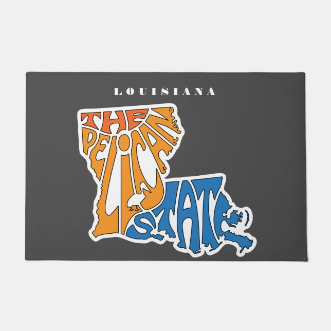 Louisiana Nickname Word Art Art Fußmatte (Vorderseite)