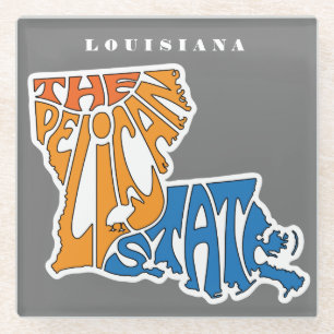 Louisiana Nickname Word Art Art Glasuntersetzer