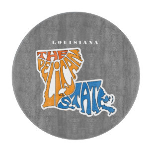 Louisiana Nickname Word Art Art Schneidebrett