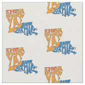 Louisiana Nickname Word Art Pattern Stoff (Nahaufnahme)
