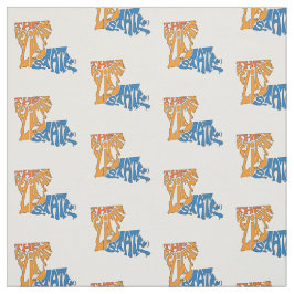 Louisiana Nickname Word Art Pattern Stoff