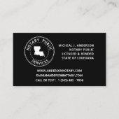 Louisiana Notare Public Services Visitenkarte (Vorderseite)