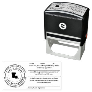 Louisiana Notary Public Acknowlegement Briefmarke Permastempel
