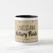 Louisiana Notary Public Scroll Feather Quill Tasse (Zentrum)